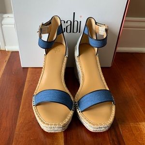 CABI Parker woven wedges- size 8